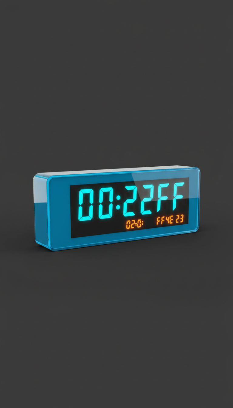 Matte Aluminum LED Clock